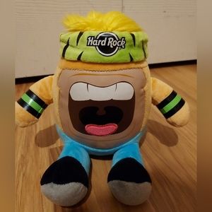 Hard Rock Plush Bandana Stuffed Collectible Rocker Open Mouth 7 Inches